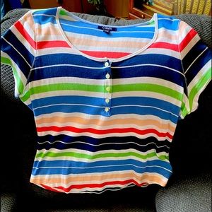 Chaps women's tshirt stripes size 1X.